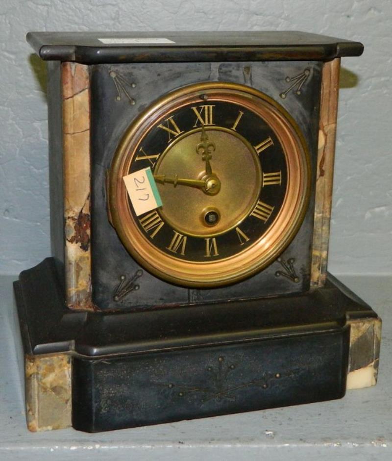 French black marble 8 day pendulum clock.