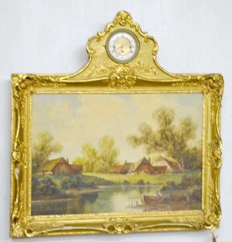 Austrian Picture Frame Clock, Musical w/5″ Cylinder