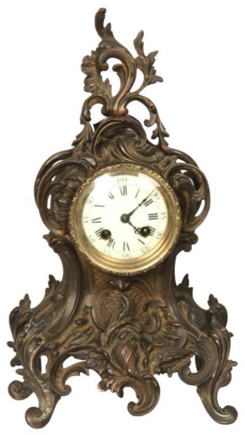 French Brass Mantle Clock