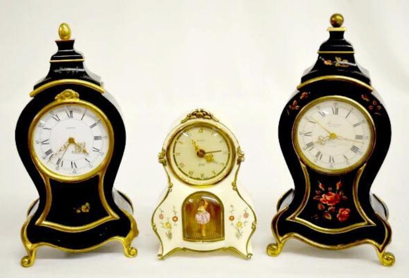 3 Key Wind German & Swiss Dresser Clocks