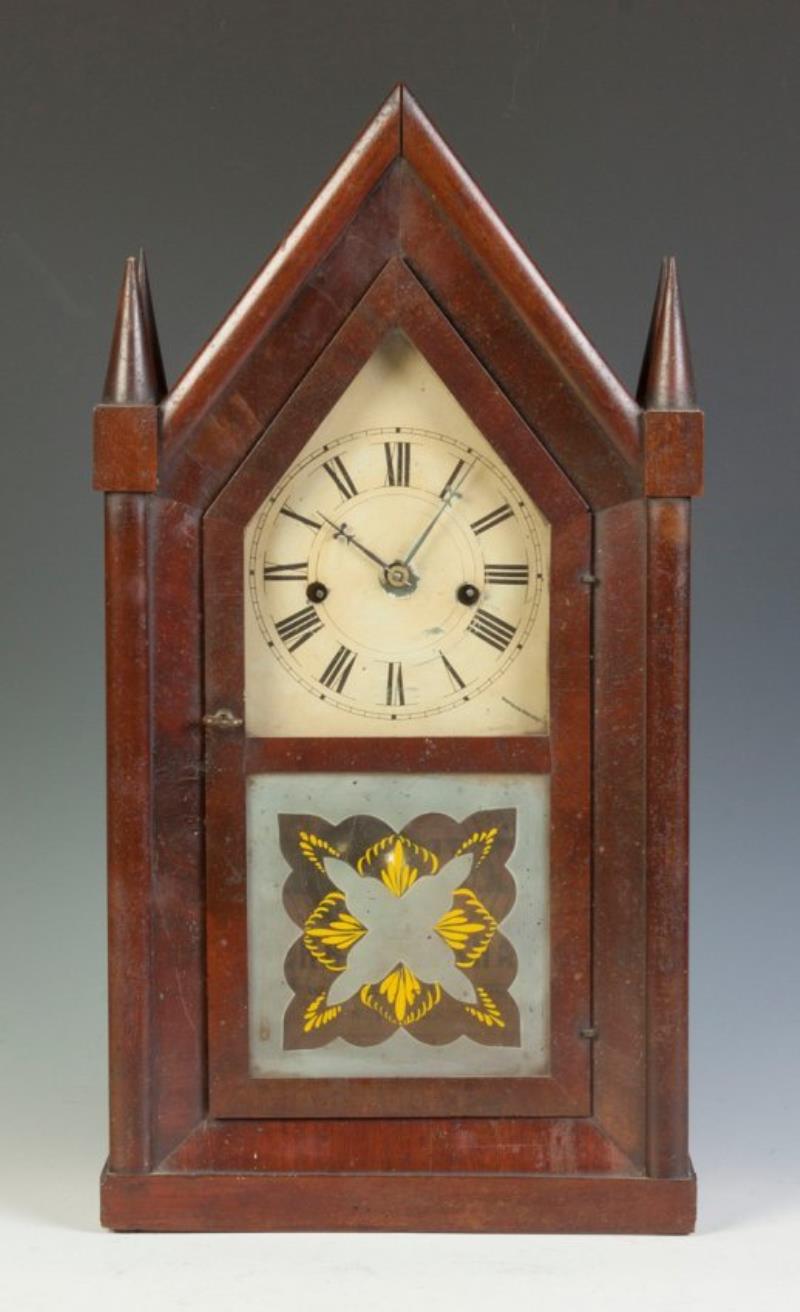 Sperry & Shaw Four Finial Steeple Clock