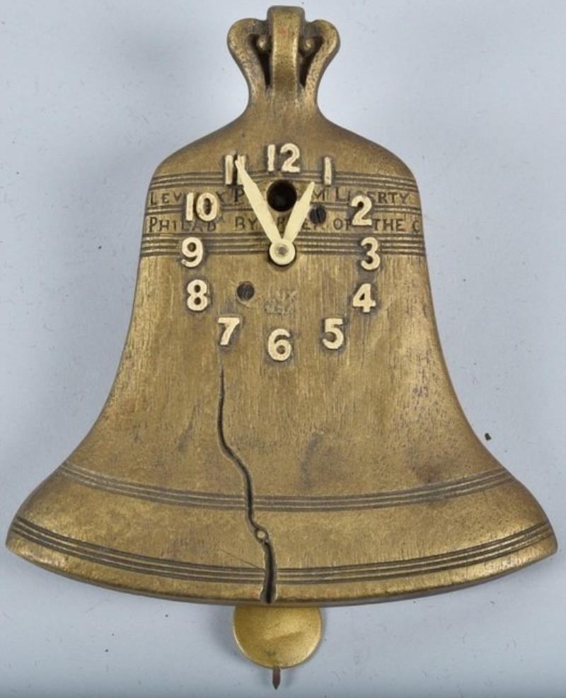 LUX NOVELTY LIBERTY BELL CLOCK