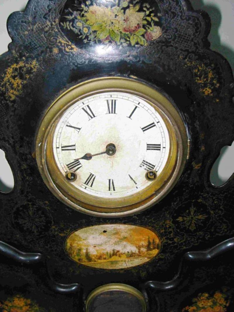 Two mid 19th century iron cased American clocks.