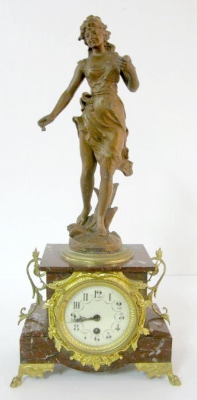 Jules Rolez Limited French Statue Clock