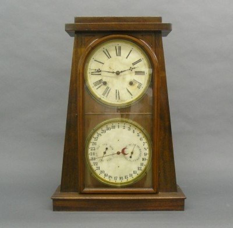 Welch Double dial shelf clock