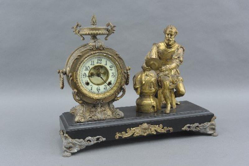 A NEW HAVEN FIGURAL STATUE CLOCK