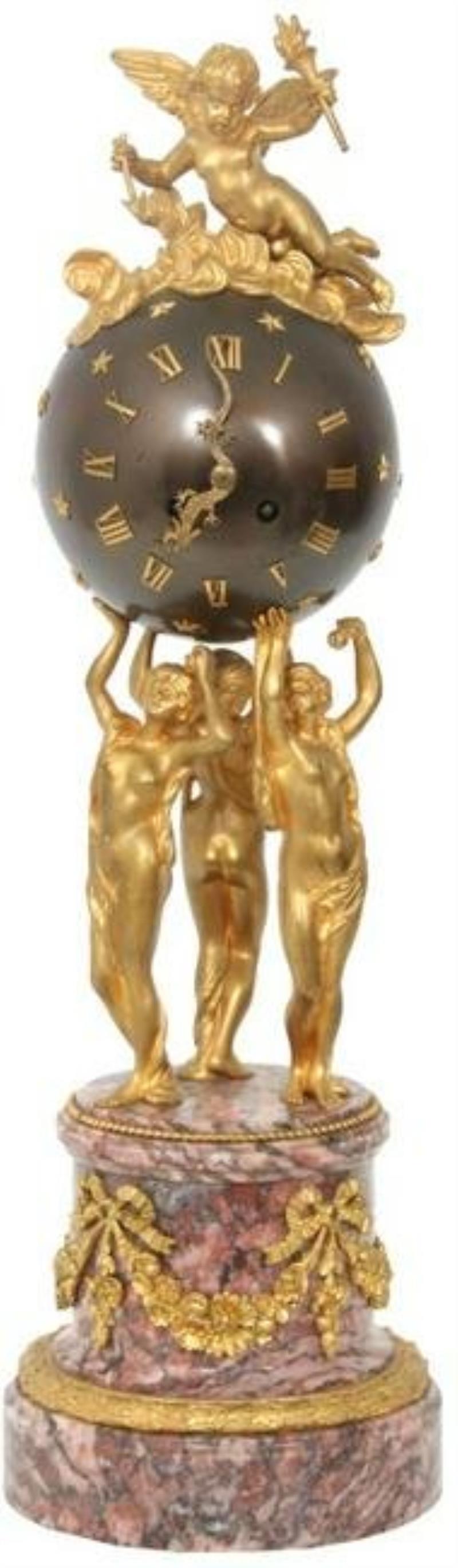 French Figural 3 Graces Clock