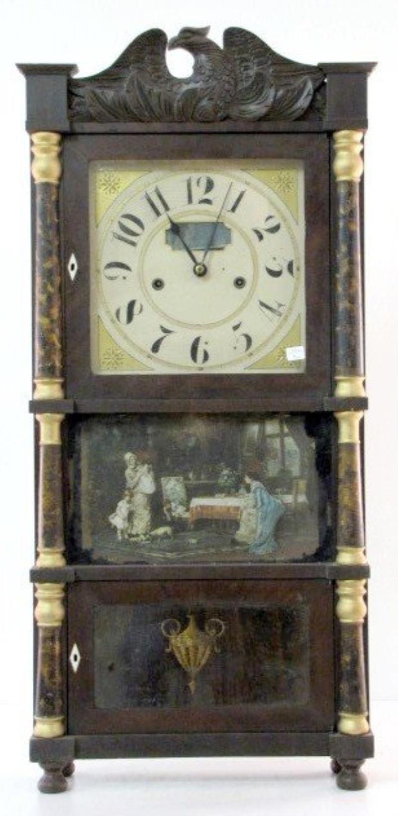 Eagle Top Triple Decker Column Clock