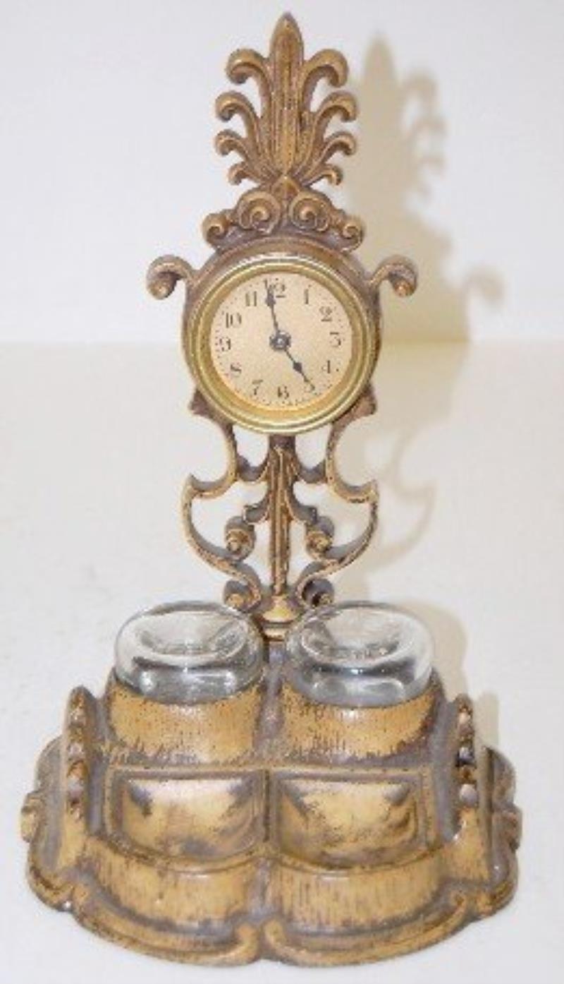 Cast Iron Lux Ink Stand Clock