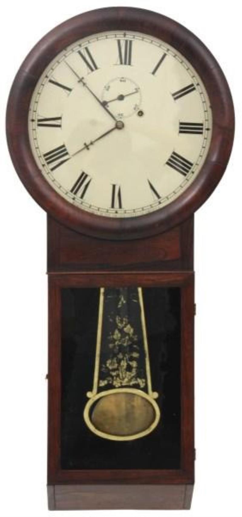 Silas B. Terry Rosewood Weight Driven Wall Clock