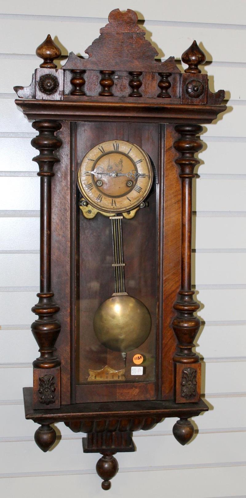 Antique Walnut Vienna Wall Regulator Clock