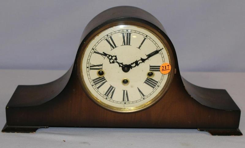 Vintage Tambour Westminster Chime Mantle Clock