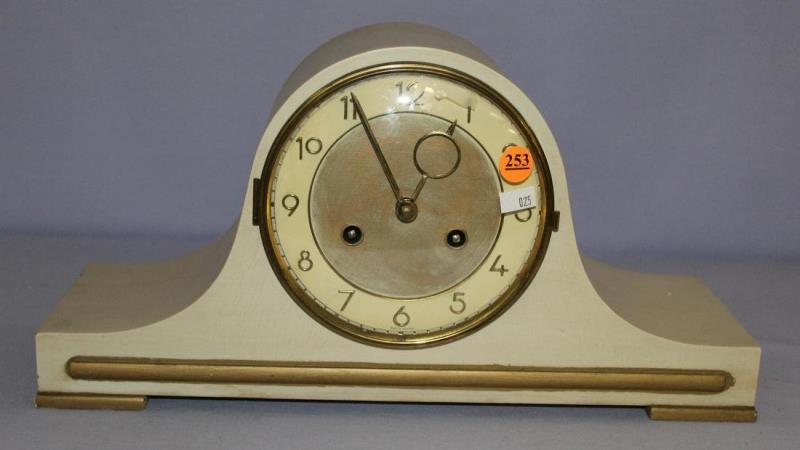 Vintage Tambour Westminster Chime Mantle Clock