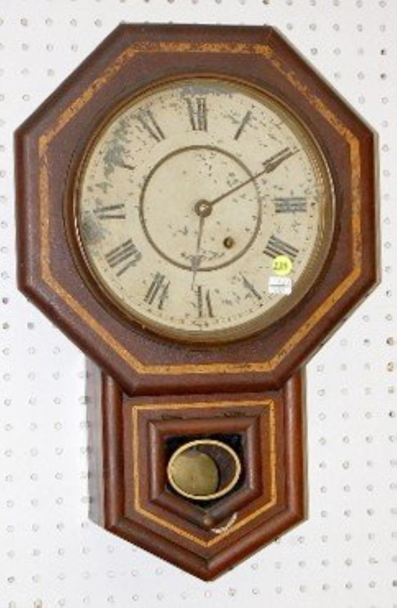 Seth Thomas Mahogany Octagon Short Drop Clock