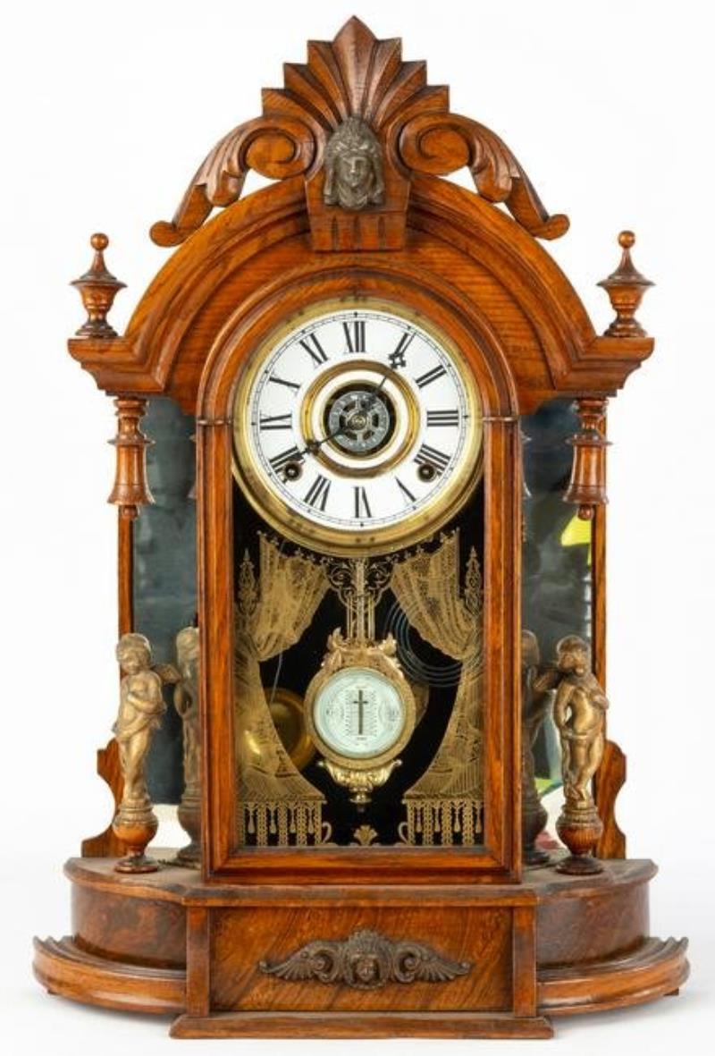 Gilbert and Co. Occidental Shelf Clock with Matching Re