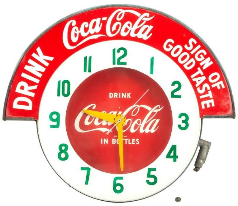 Coca Cola Neon Advertising Clock Sign