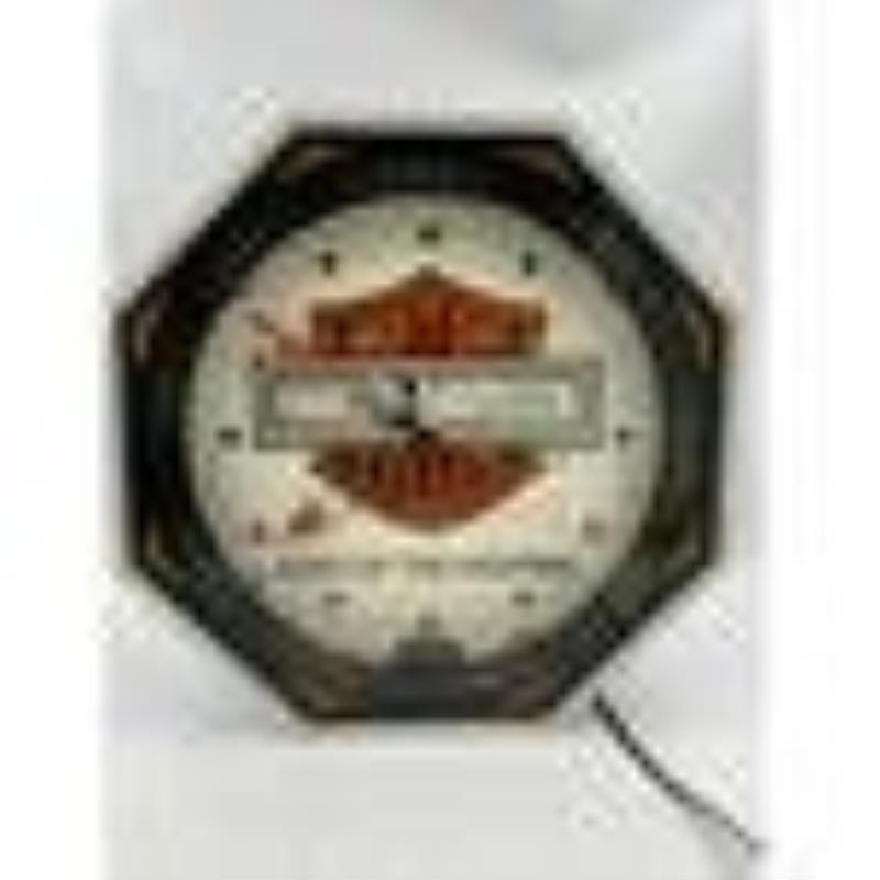 Vintage Harley-Davidson Dealership Neon Spinner Clock