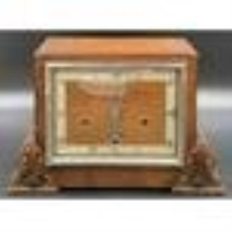 Antique English Westminster Mantle Clock Runs And Chime