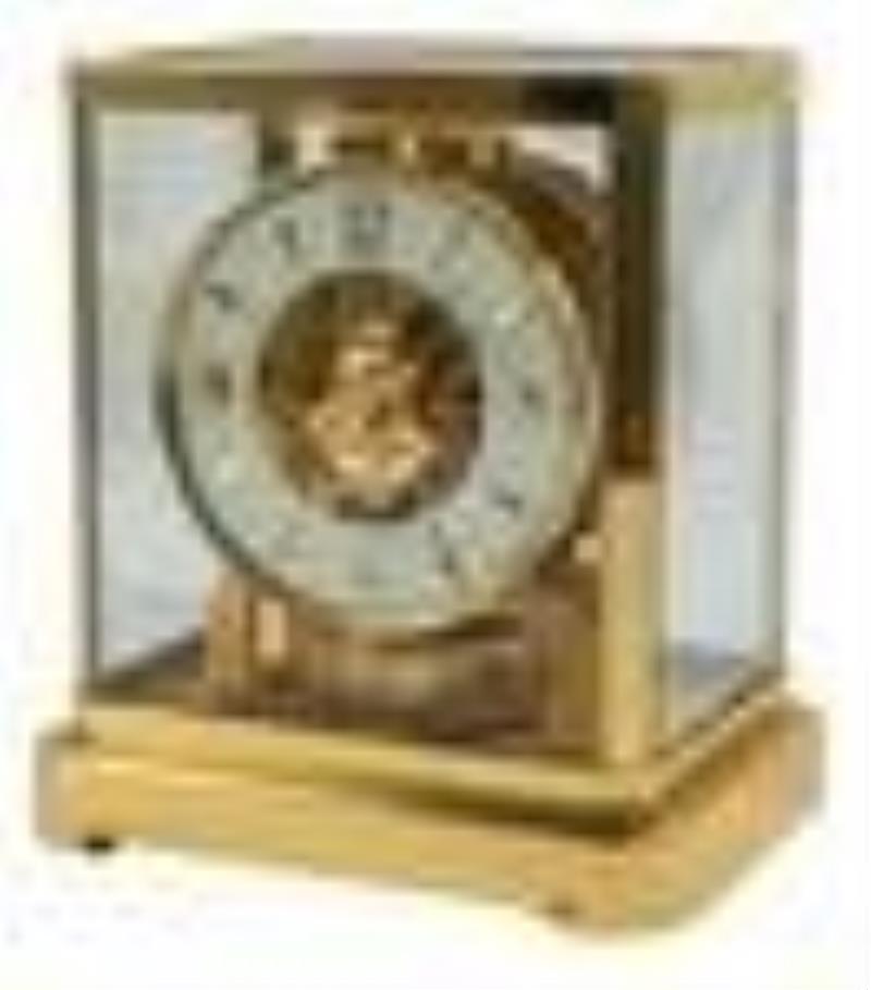 Jaeger LeCoultre Swiss Atmos Glass Mantel Clock
