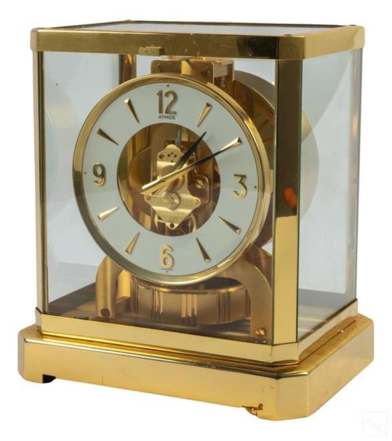 Jaeger LeCoultre Swiss Atmos Glass Mantel Clock