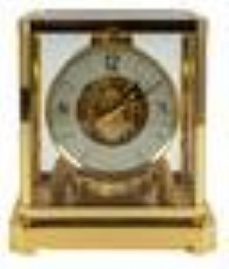 Jaeger LeCoultre Swiss Atmos Glass Mantel Clock