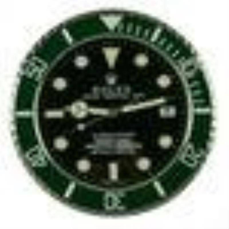 Rolex Style The Hulk Submariner Dealers Wall Clock