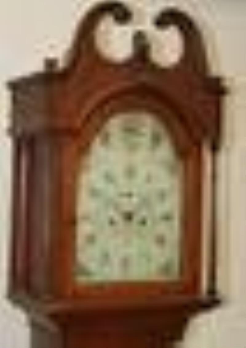 Hepplewhite Cherry Tall Case Clock