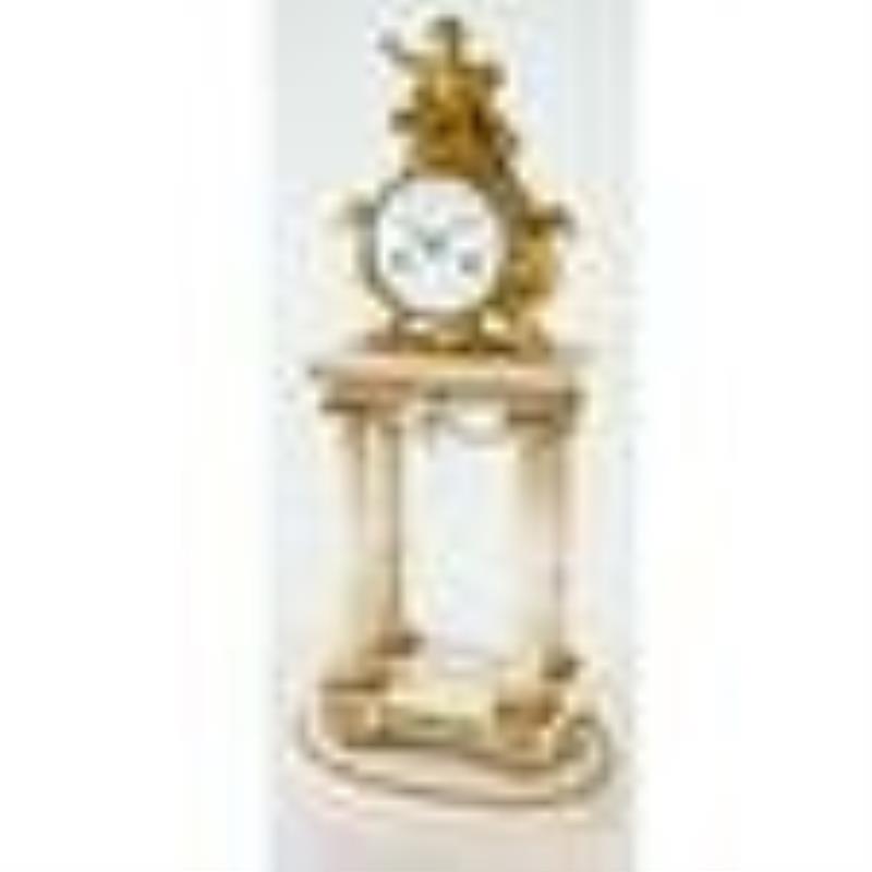 Louis XVI Bronze & Marble Mantel Clock