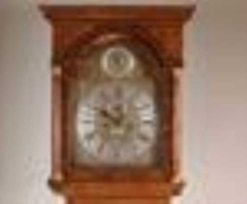 George II Parcel-Gilt Walnut Tall Case Clock