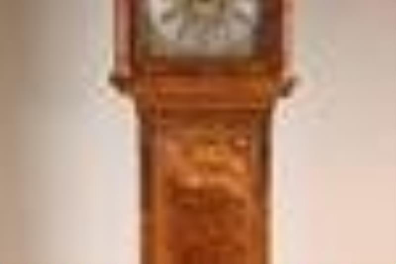 George II Parcel-Gilt Walnut Tall Case Clock