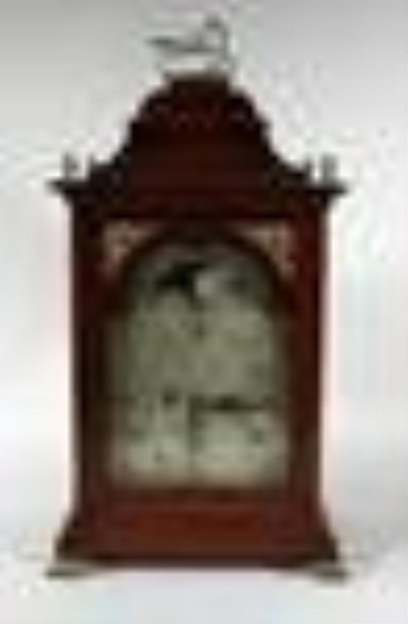 George III Style Mahogany Bracket Clock