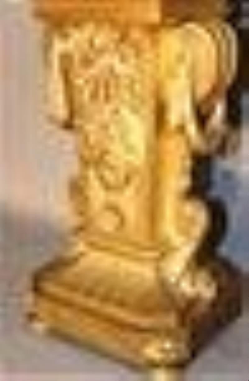 Heavy Monumental 2′ Solid Dore Bronze Clock Marked