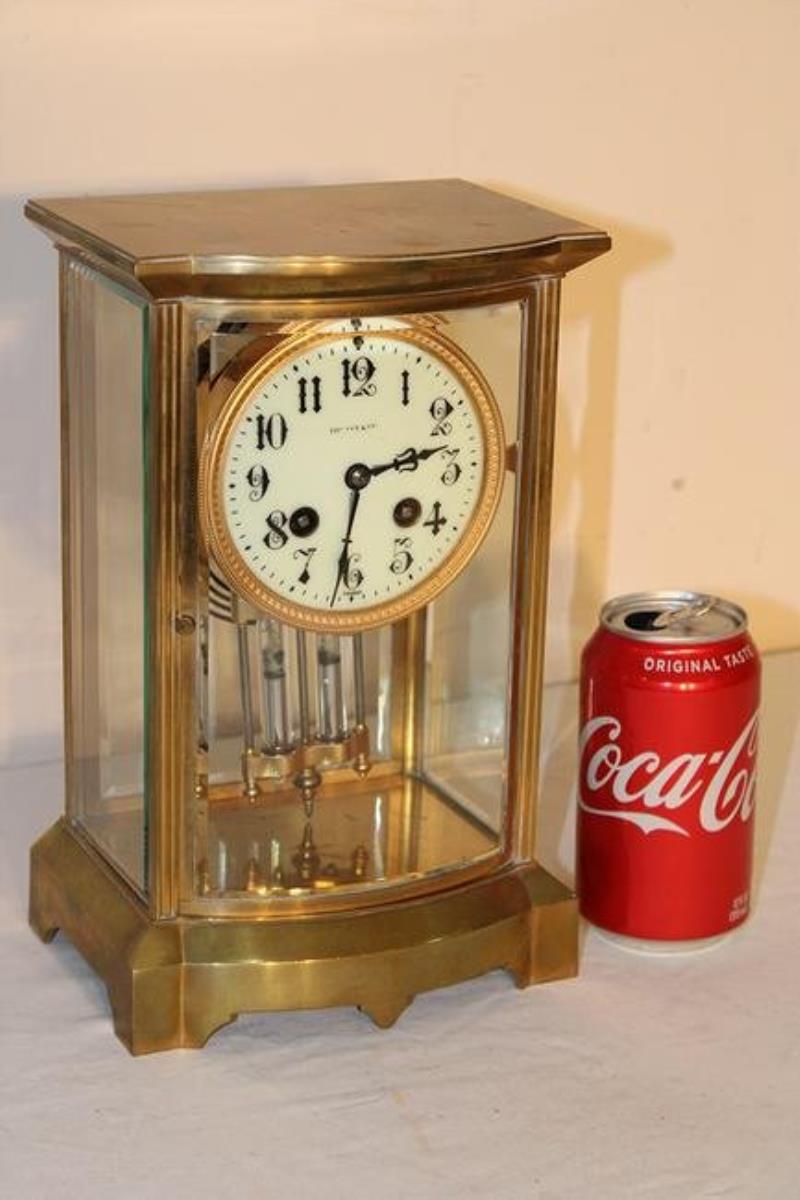 Large Tiffany & Co. French Crystal Regulator Clock