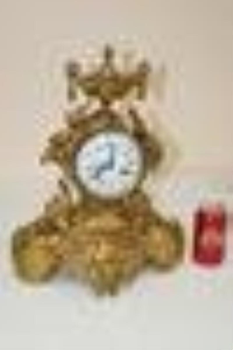 Fabulous Heavy Gilded Bronze French Clock with Cupids