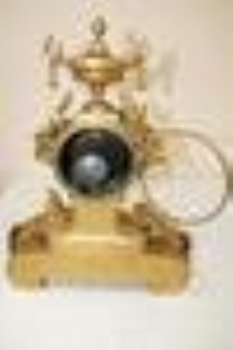 Fabulous Heavy Gilded Bronze French Clock with Cupids