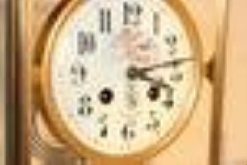 Large French Crystal Regulator Clock Marked Tiffany &