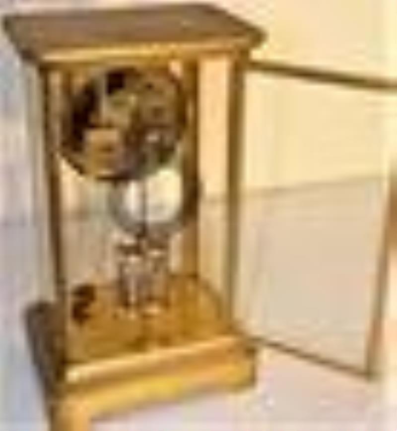 Large French Crystal Regulator Clock Marked Tiffany &