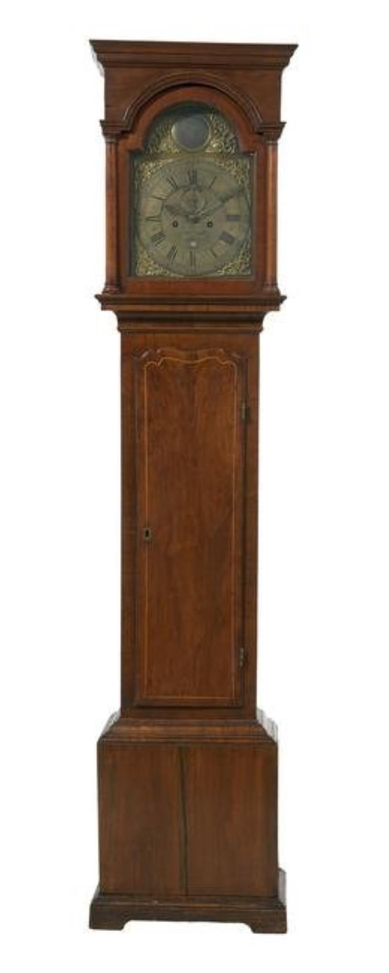 George II Walnut-Veneered Tall Case Clock