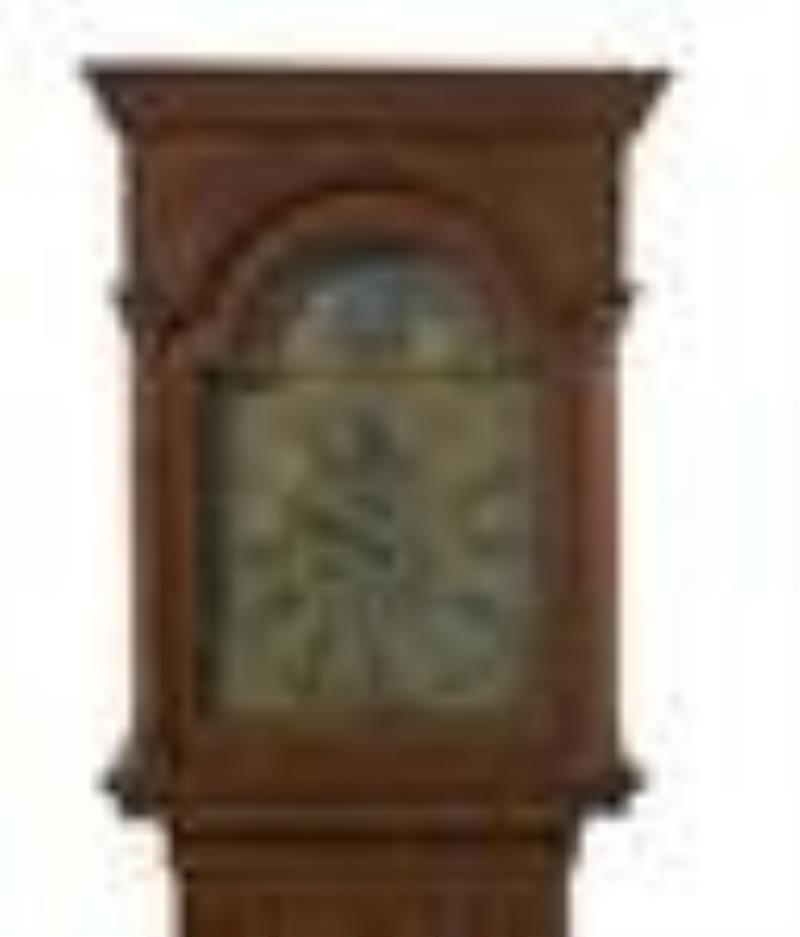 George II Walnut-Veneered Tall Case Clock