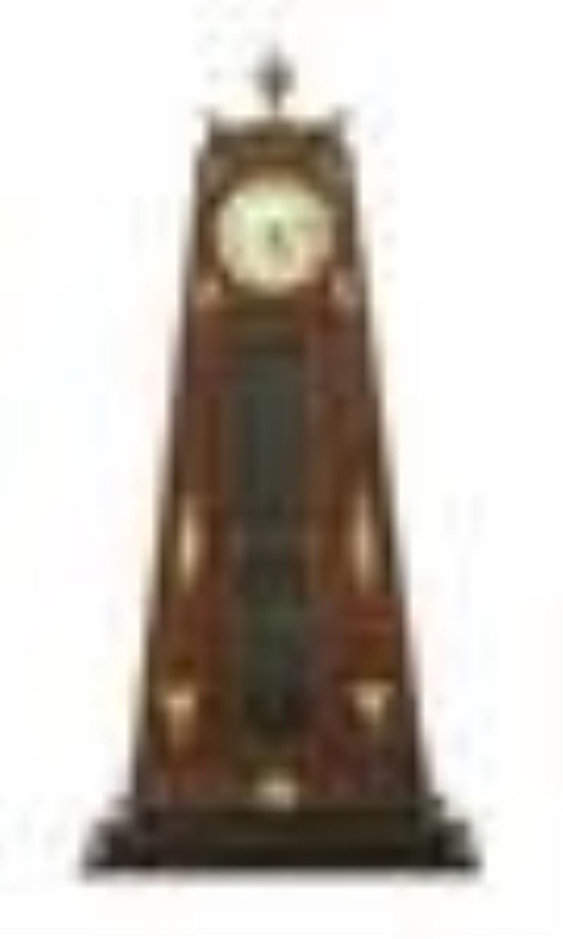 George IV Tropical Hardwood Pylon-Form Clock