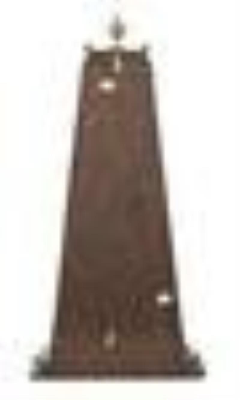 George IV Tropical Hardwood Pylon-Form Clock