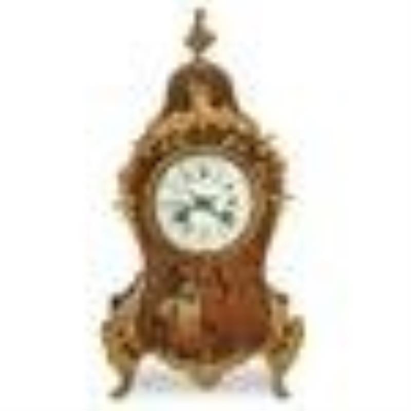 Vernis Martin Wood And Bronze Clock