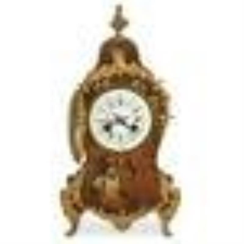 Vernis Martin Wood And Bronze Clock