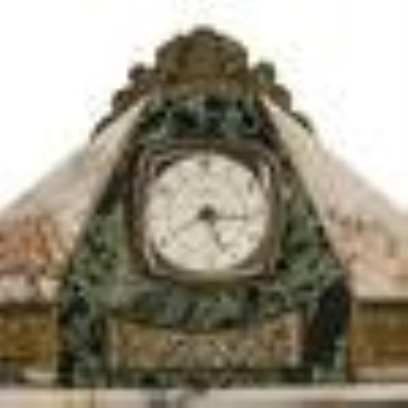 Art Deco Marble & Bronze Clock