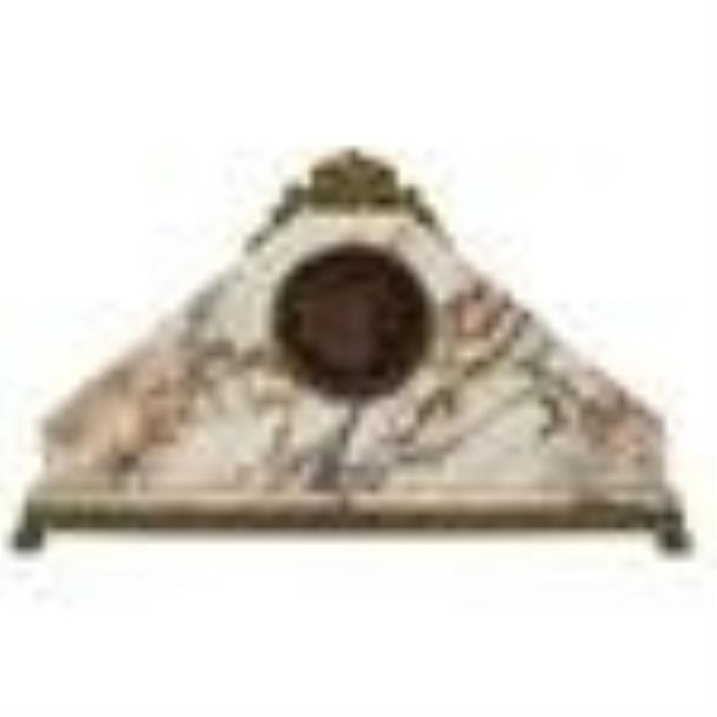 Art Deco Marble & Bronze Clock