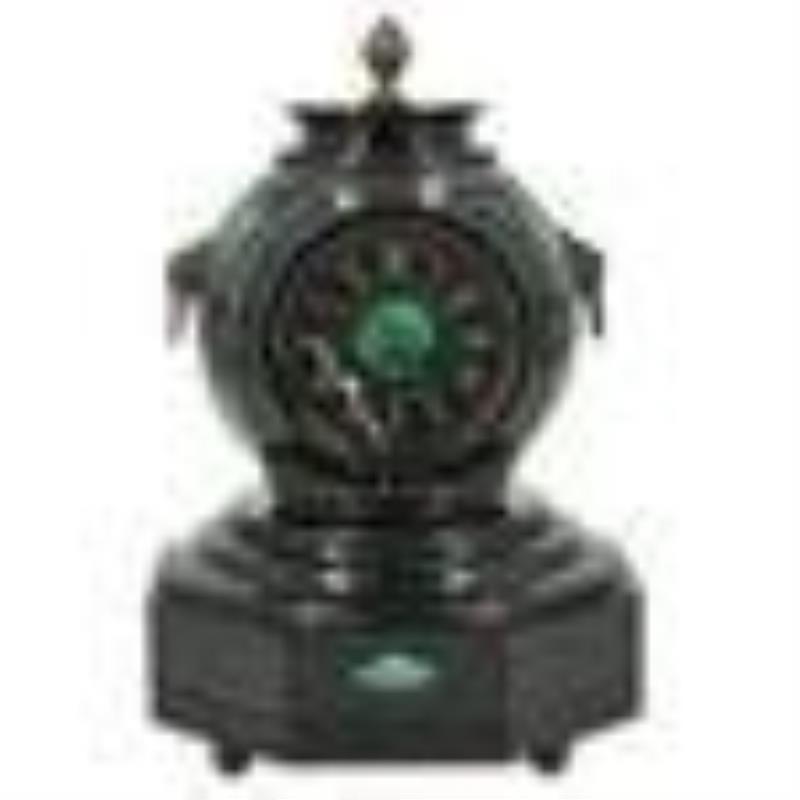 French Black Slate & Malachite Clock