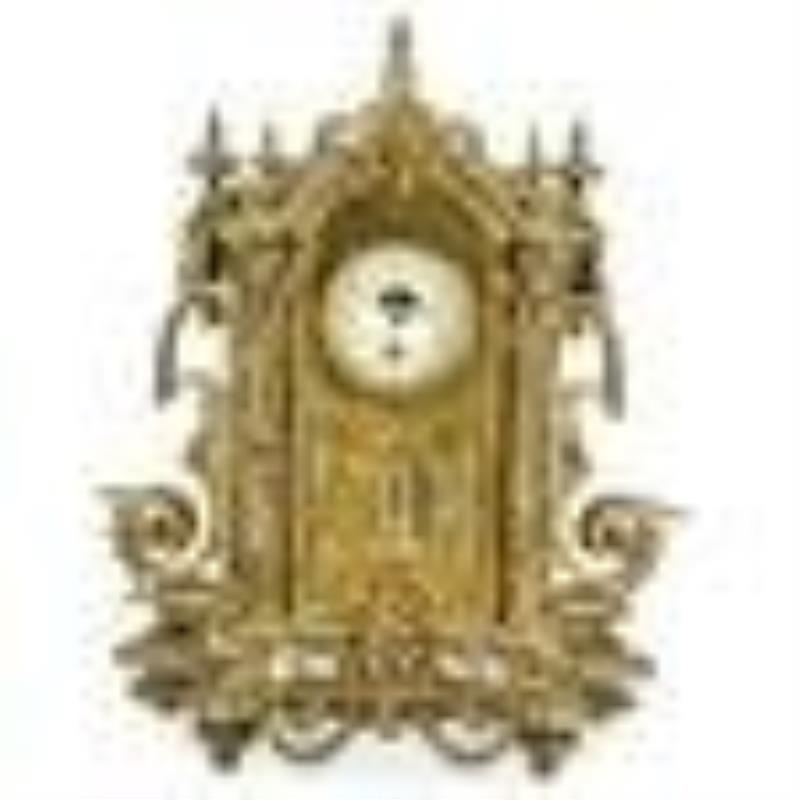 Antique Large \\\”Boston Clock Co.\\\” Gilt Bronze Mantel