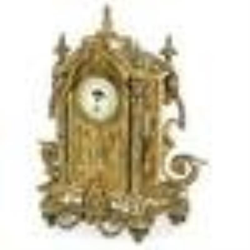 Antique Large \\\”Boston Clock Co.\\\” Gilt Bronze Mantel