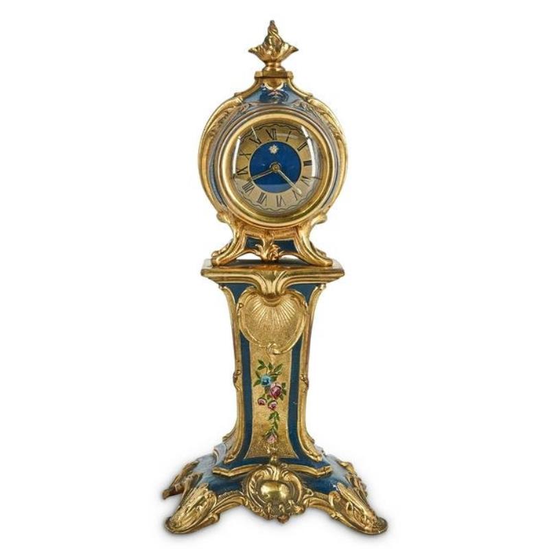 Antique German Junghans Ornate Small Mantle Clock