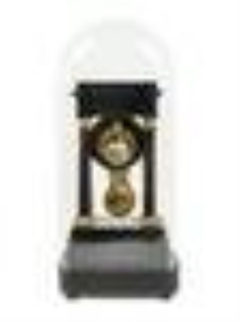 A Charles X Marquetry Mantel Clock